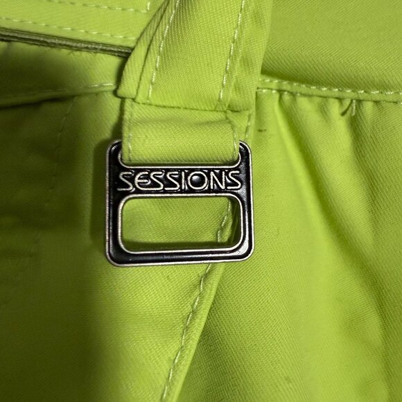 Sessions Ridge Series Snow Ski Snowboard Pants Women's XS Neon Green White - Picture 4 of 15